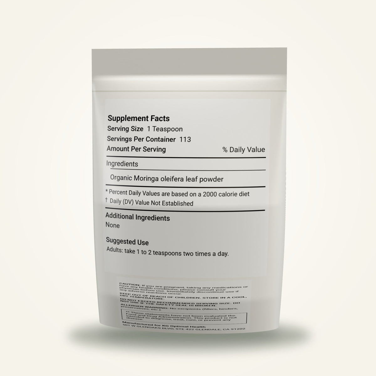Moringa Powder 8oz